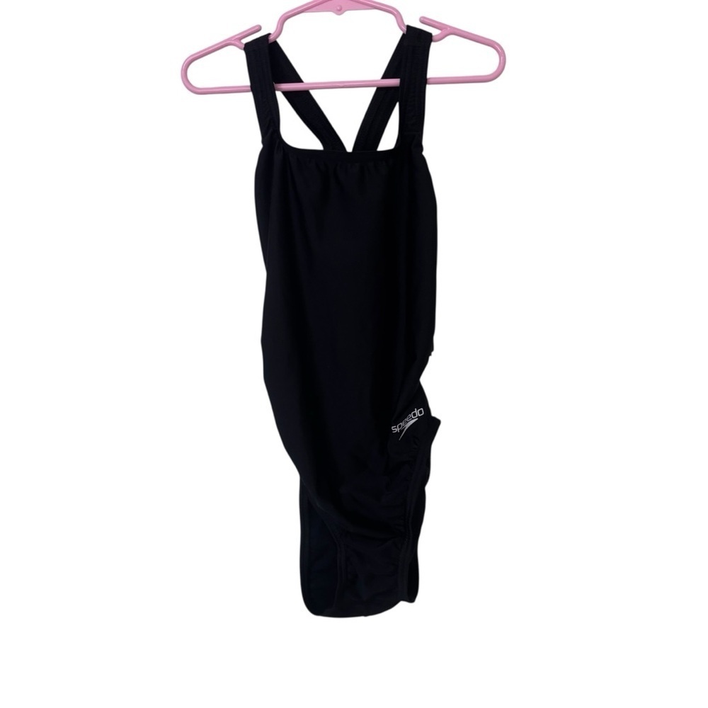 *New* Speedo kids Jet Black ONE PIECE swimsuit size 28 ProLT